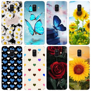 Ốp điện thoại in hình hoa bướm cho Samsung Galaxy A6 2018 A600 A8 2018 Samsung A6 A8