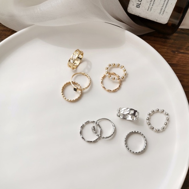 Set 5 Nhẫn Đeo Khớp Ngón Tay Phong Cách Vintage Cho Nữ