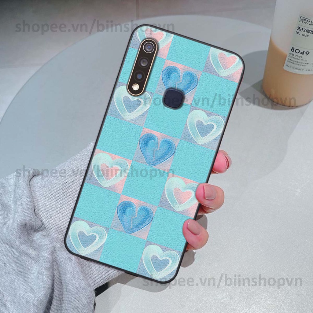 Ốp Vivo Y19 / U3 caro trái tim nhiều màu sắc, đầy cá tính, khẳng định phong cách