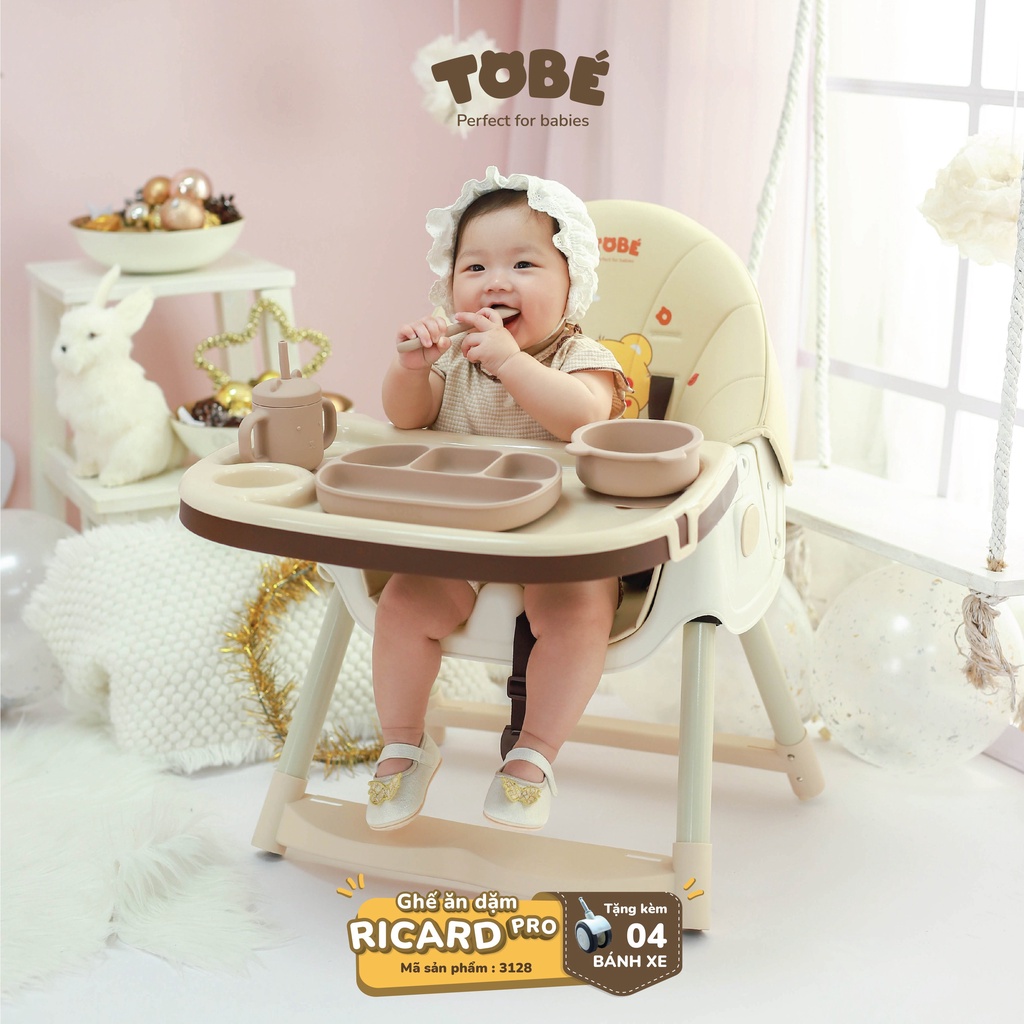 Ghế ăn dặm Ricard Pro Tobé bản ngả lưng gập gọn cho bé Lunakidsbaby