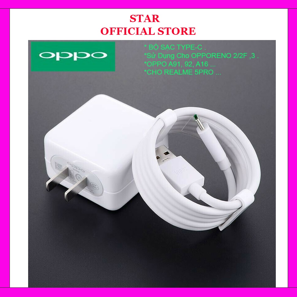 Bộ Sạc Nhanh VOOC 3.0 - OPPO/REALME  F11/F11 Pro/ Reno22f... Realme3/5/Pro Chính Hãng - Giá Tốt 1 Đổi 1 .