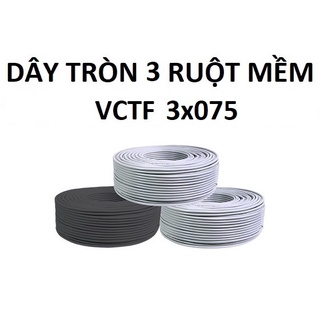 Dây điện tròn 3 ruột mềm - vctf 3x0.75 mm2 - cadisun chính hãng