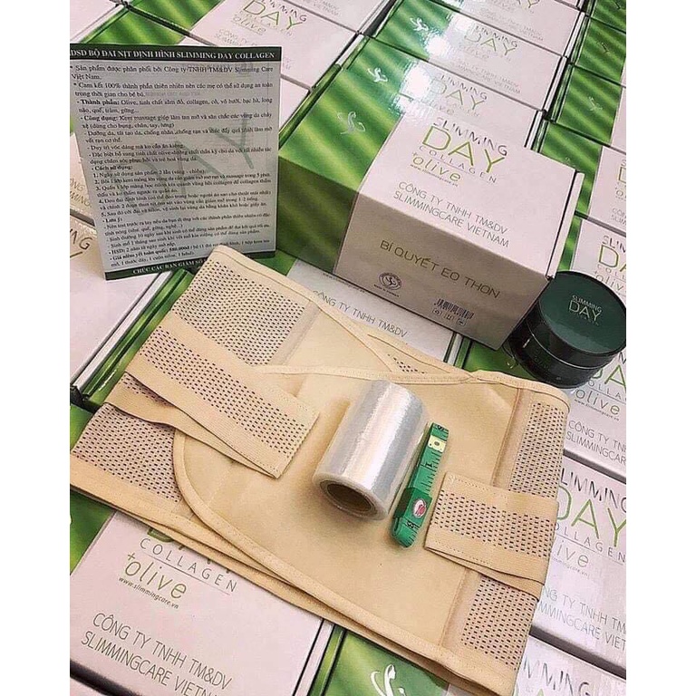 Kem tan mỡ bụng Slimming Day Collagen Olive mờ thâm rạn bụng, dưỡng trắng, giảm nhăn