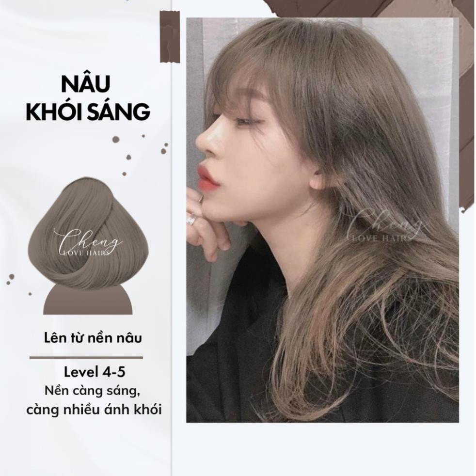 (KHÔNG TẨY) Thuốc nhuộm tóc NÂU KHÓI SÁNG Chenglovehairs, Chengloveshair, Chengloveshairs, Chenglovehair