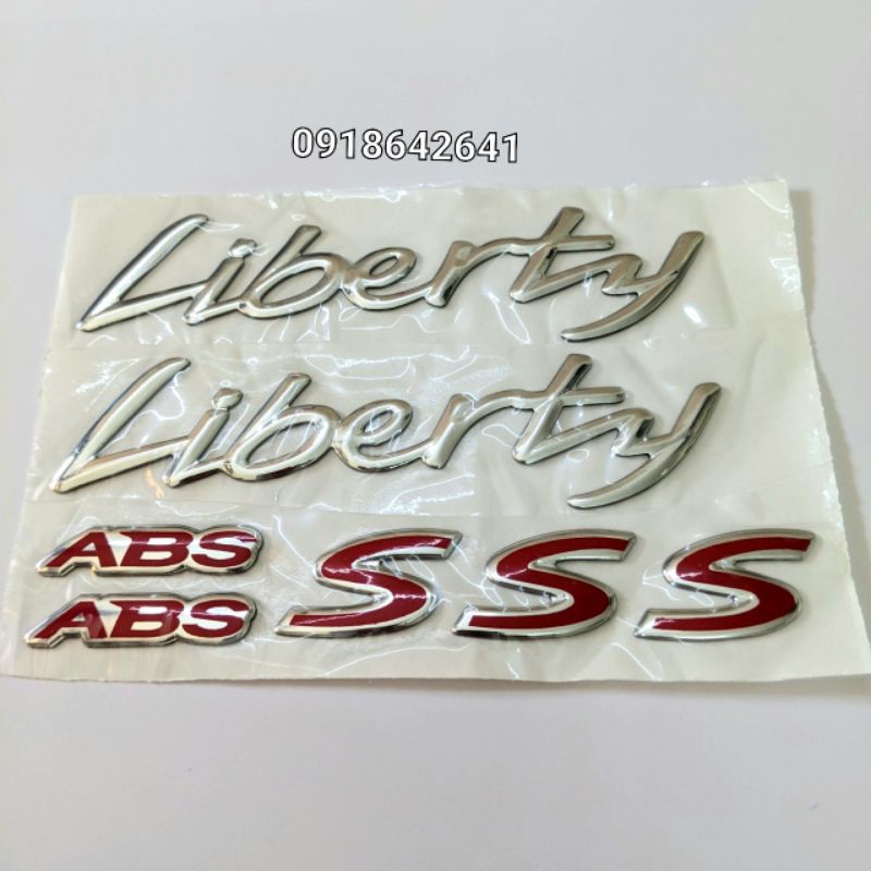 Bộ tem chữ cho Liberty SSS abs như zin