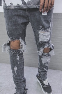 M47 destroyed grey waxed zipper