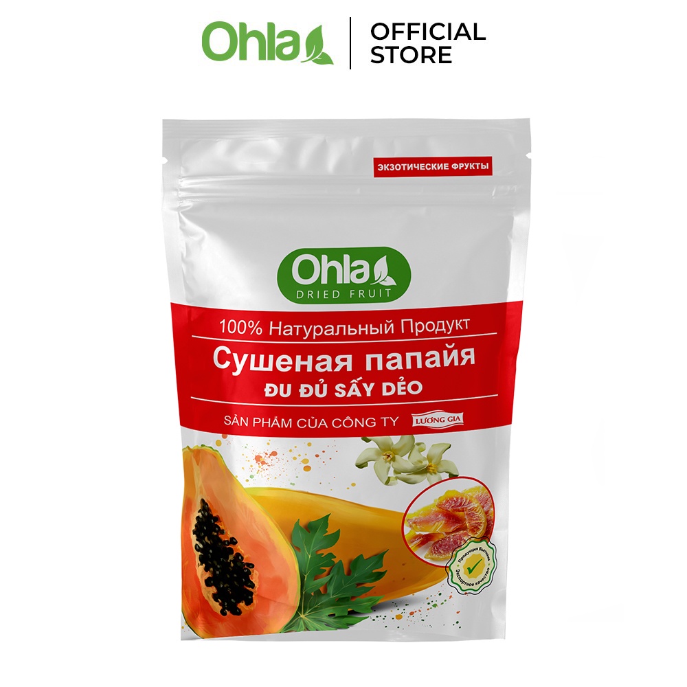 Đu đủ sấy dẻo Ohla - Gói 500 Gram