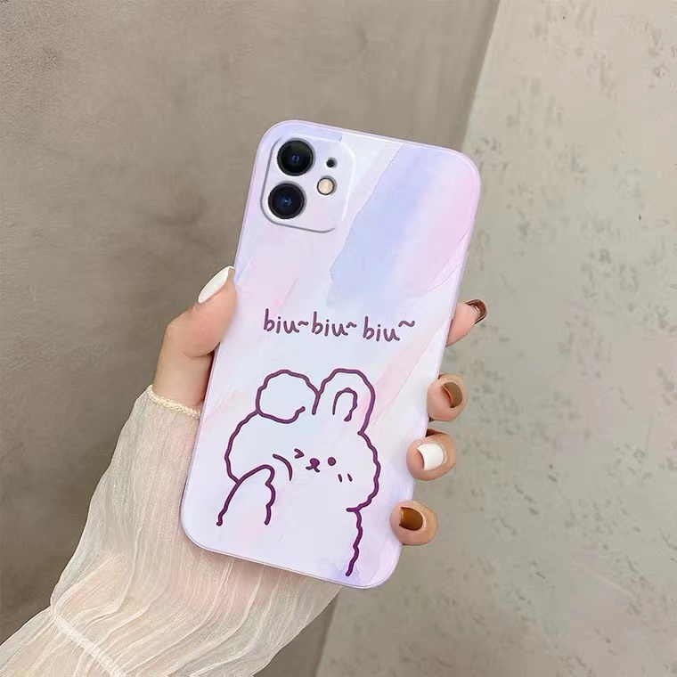 Case Samsung A03S A52S A52 4G/5G A22 4G A22 5G A32 4G A30 A20 M10S A32 5G A21S A31 A71 4G A02S M02S A12 M12 F12 A02 M02 M32 A51 A50 A30S A50S M22 M32 Straight edge 90° cartoon bear cartoon rabbit phone case