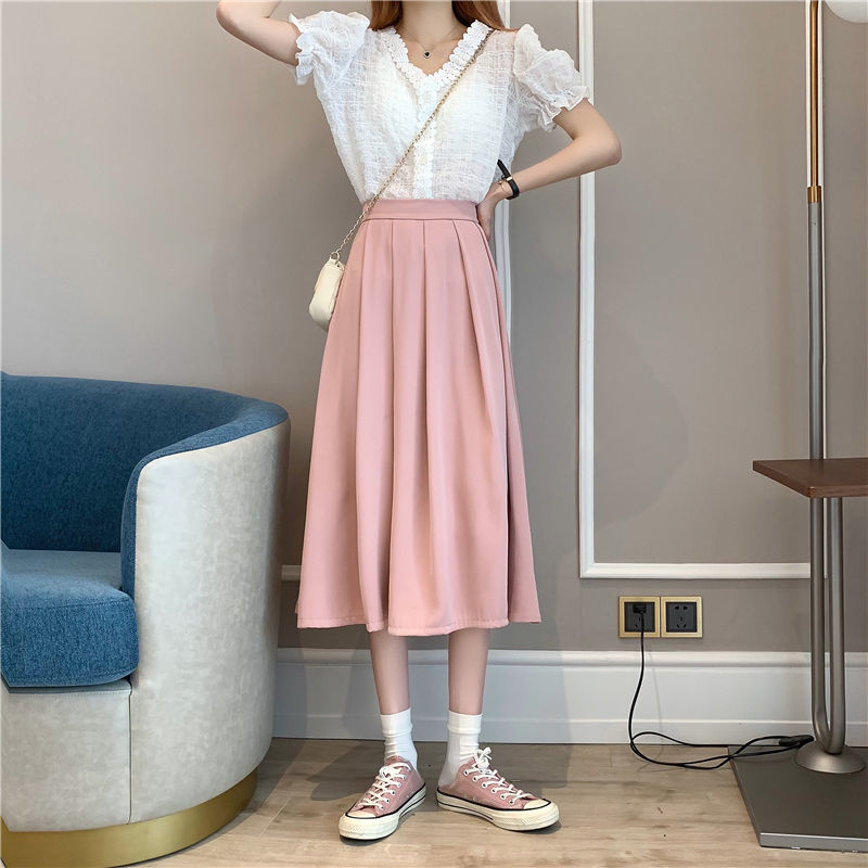 Chân Váy Chữ A Lưng Cao Xếp Ly Xinh Xắn Dành Cho Nữ 2021 đầm xếp váy xếp li chân váy xếp ly váy xếp ly chân váy xếp ly