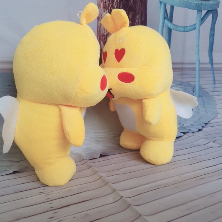 Gấu bông ôm qoobee ong vàng thú nhồi bông cute cho bé kích thước 35cm