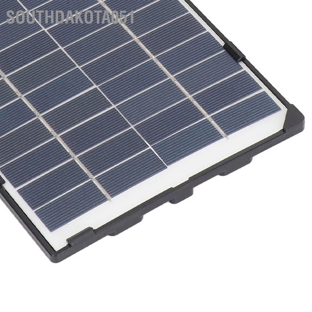 Southdakota051 Quạt bảng điều khiển năng lượng mặt trời Mini di động Polysilicon cho thú cưng thông gió với để cắm trại 6W 12V