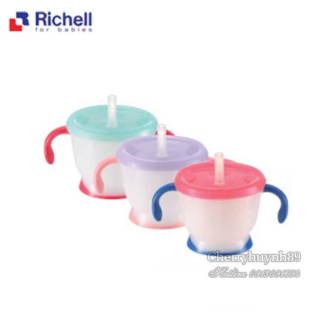 Cốc tập uống 3 giai đoạn Richell, 100% hàng chính hãng.