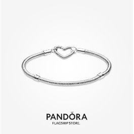 Vòng Tay Da Rắn Pandora Moments Khóa Trái Tim