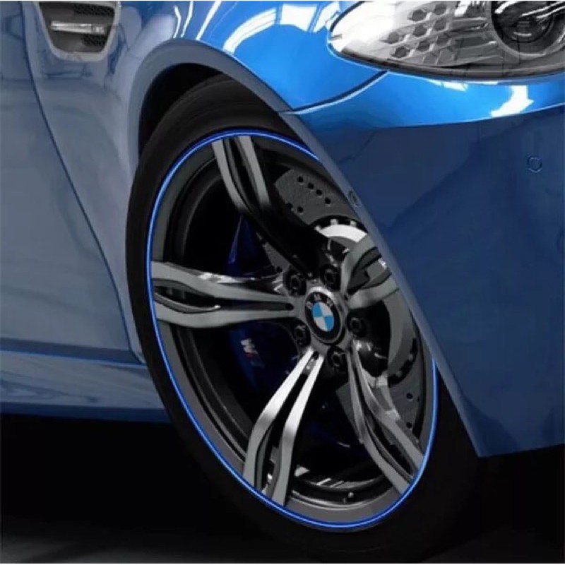 Chỉ viền bánh xe chống xước lazang xe hơi, cao su dán trang trí vành ô tô cuộn 8m chất lượng cao đủ dán 4 bánh
