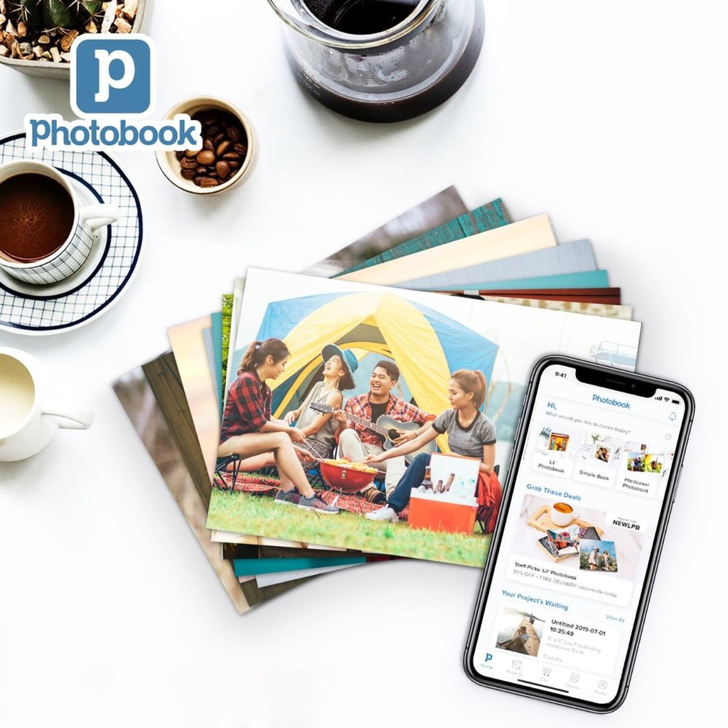 Combo in 30 tấm ảnh 4" x 4"  - Thiết kế trên web & app Photobook