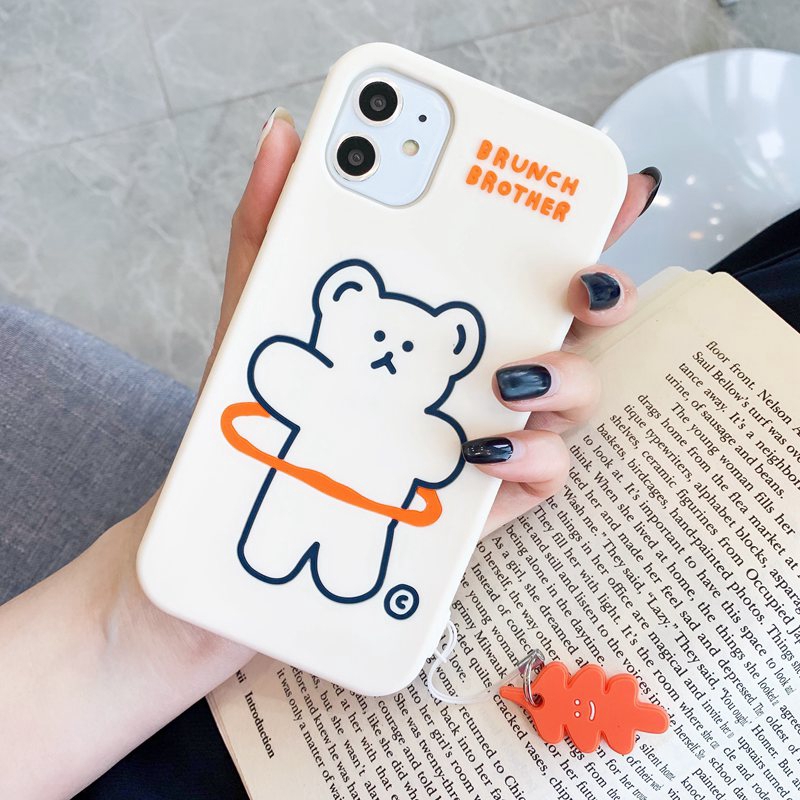 Ốp điện thoại từ silicon mềm in hình gấu cho iPhone 11 Pro Max X XS XR XS Max 6 7 8 Plus | BigBuy360 - bigbuy360.vn