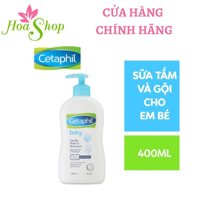 Sữa Tắm Gội Trẻ Em Cetaphil Baby Gentle Wash &amp; Shampoo 400ml