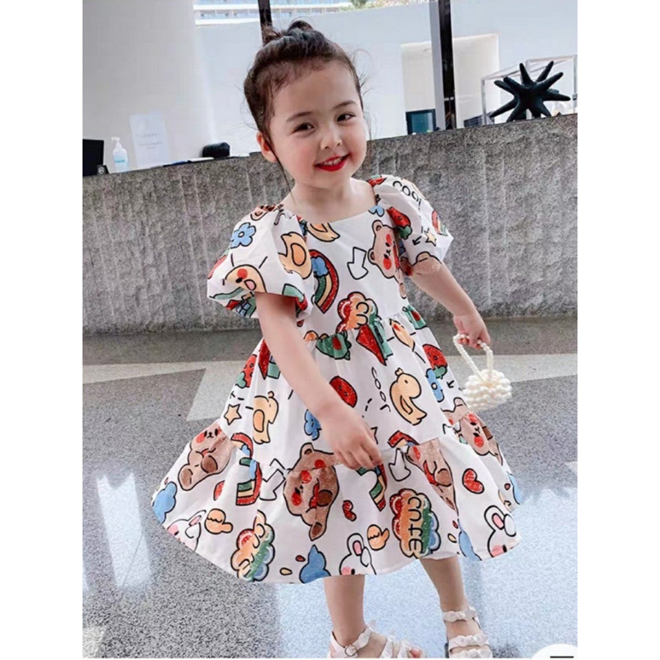 Váy nơ lưng xinh xắn cho bé gái