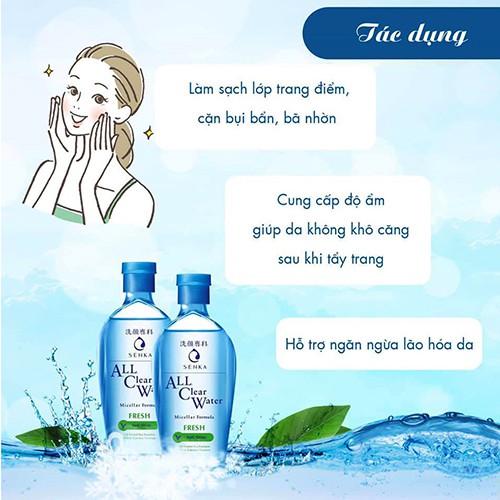 Nước tẩy trang Senka All Clear Water Fresh 230ml