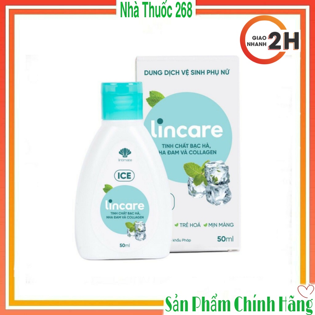 Dung dịch vệ sinh phụ nữ Lincare Ice 50ml [SP Chính Hãng]