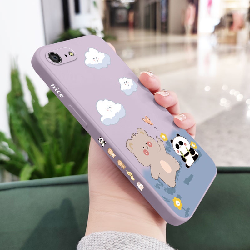 Ốp Điện Thoại Silicon Dẻo Hình Gấu Trúc Dễ Thương Cho IPhone 8 7 6 6S Plus SE 2020