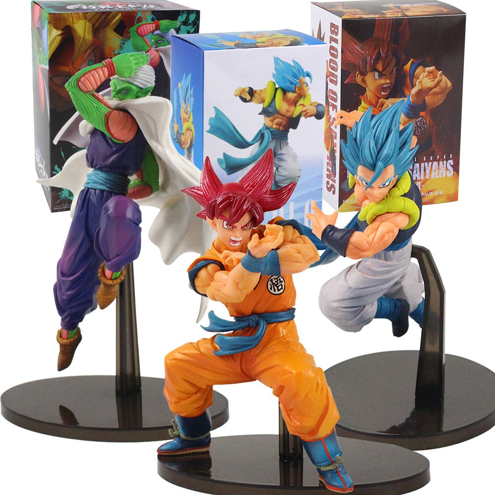 Mô Hình Nhân Vật Son Goku Kakarotto Gogeta Super Saiyan God Piccolo Vegeta IV Bằng PVC Kích Thước 18-21cm