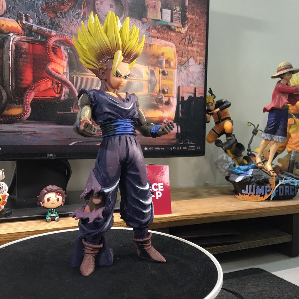 Mô hình Gohan 2D Dragon Ball Z  22Cm Anime Manga Bảy viên ngọc rồng Decor trang trí bàn học bàn làm việc phòng ngủ MH29