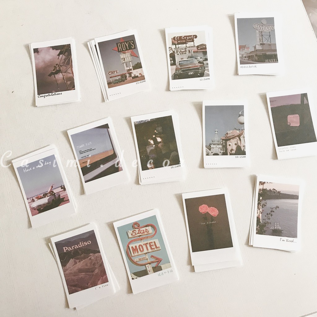 [FOLLOW US GIẢM 30K] 13 bìa ảnh giấy The Moment set A POSTCARD vintage trang trí bàn học, dán tường xinh Casimi Decor