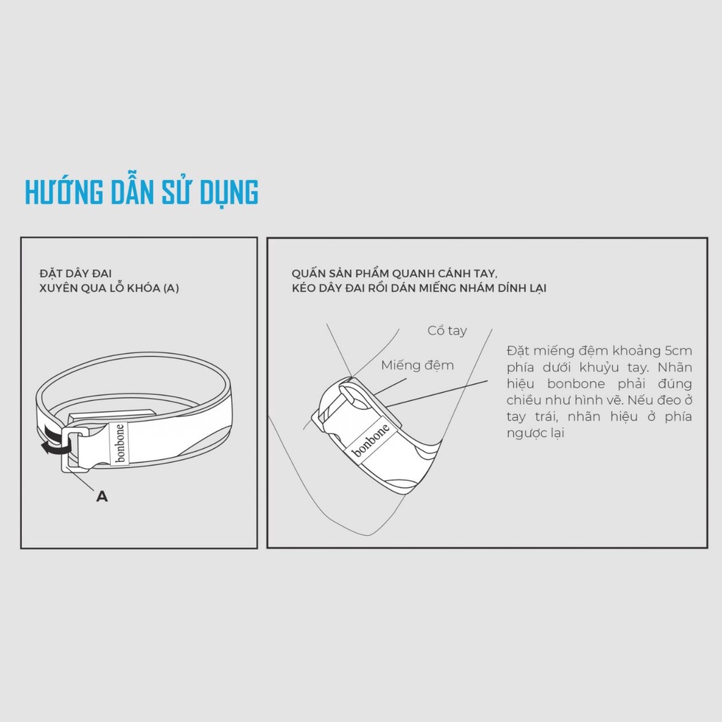 Băng bảo vệ khuỷu tay Bonbone ADV Sports Elbow giảm gánh nặng tác động lực lên khuỷu tay | Medifa