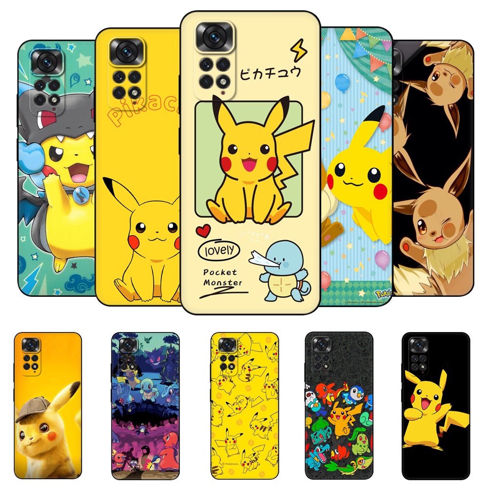 Ốp Điện Thoại Tpu Silicon Mềm Hình Pikachu Cho Xiaomi Redmi Note 11 Pro 5G 4G 11S POCO M4 X4 Pro 4G 5G