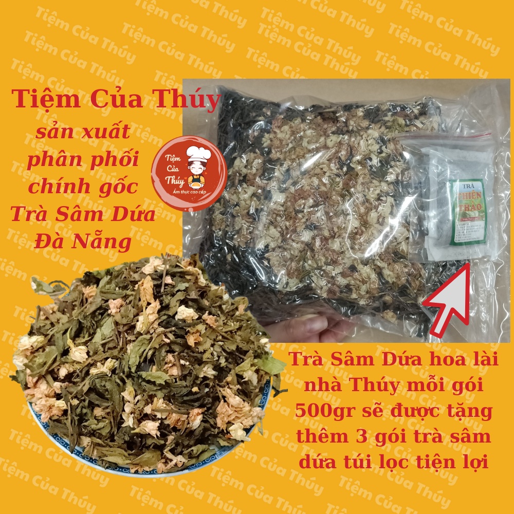 Trà sâm dứa hoa lài Đặc Sản Đà Nẵng loại 1 túi 500gr  trà thơm ngon uống  hàng ngày tiếp khách mở quá trà