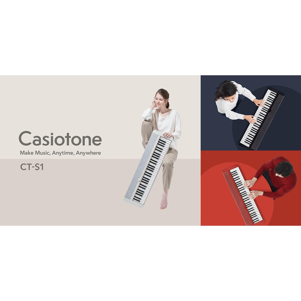 Đàn organ Casio CT-S1 chính hãng - tặng Bluetooth + Adaptor + chân đàn