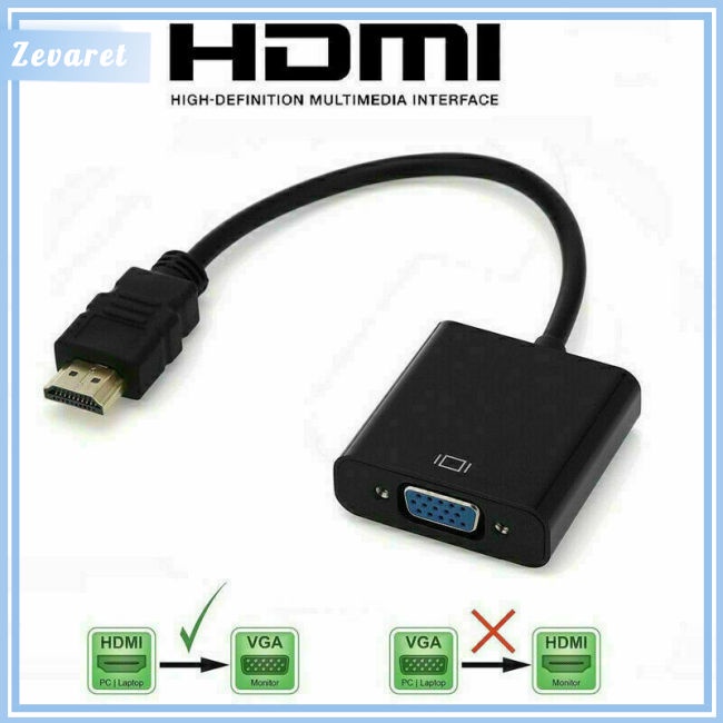 Dây Cáp Chuyển Đổi Từ Đầu Cắm Zevaret 1080p Hdmi-compatible Sang VGA