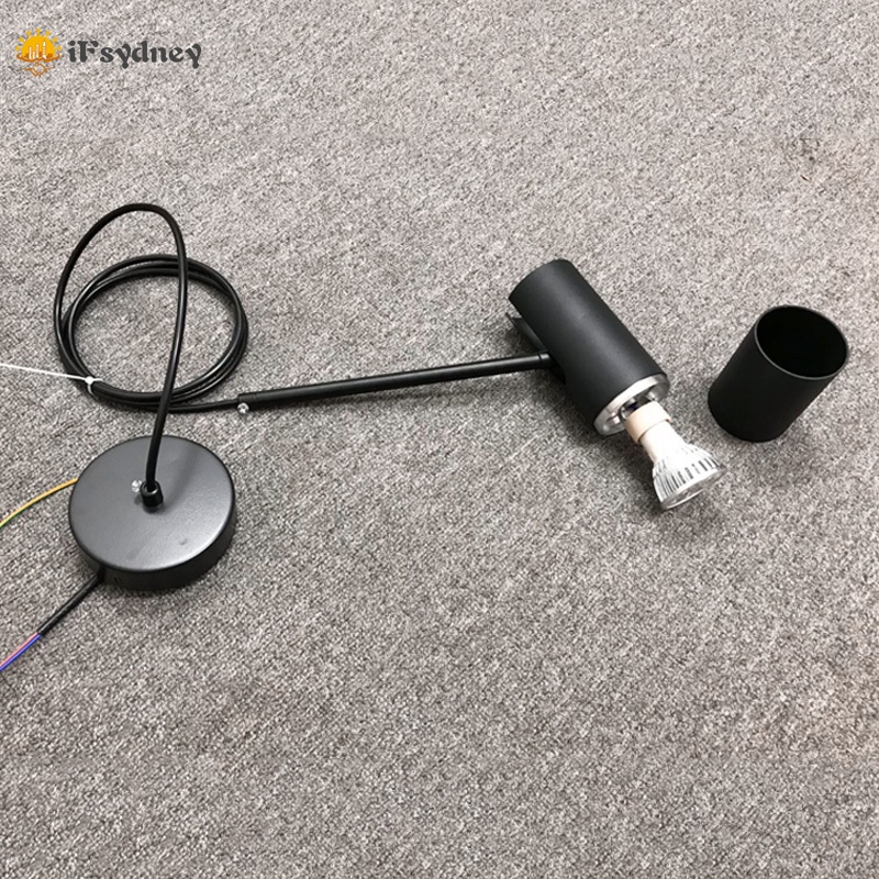 Đèn Treo Trang Trí Màu Đen Thiết Kế Tối Giản Phong Cách Bắc Âu Có Thể Điều Chỉnh Góc