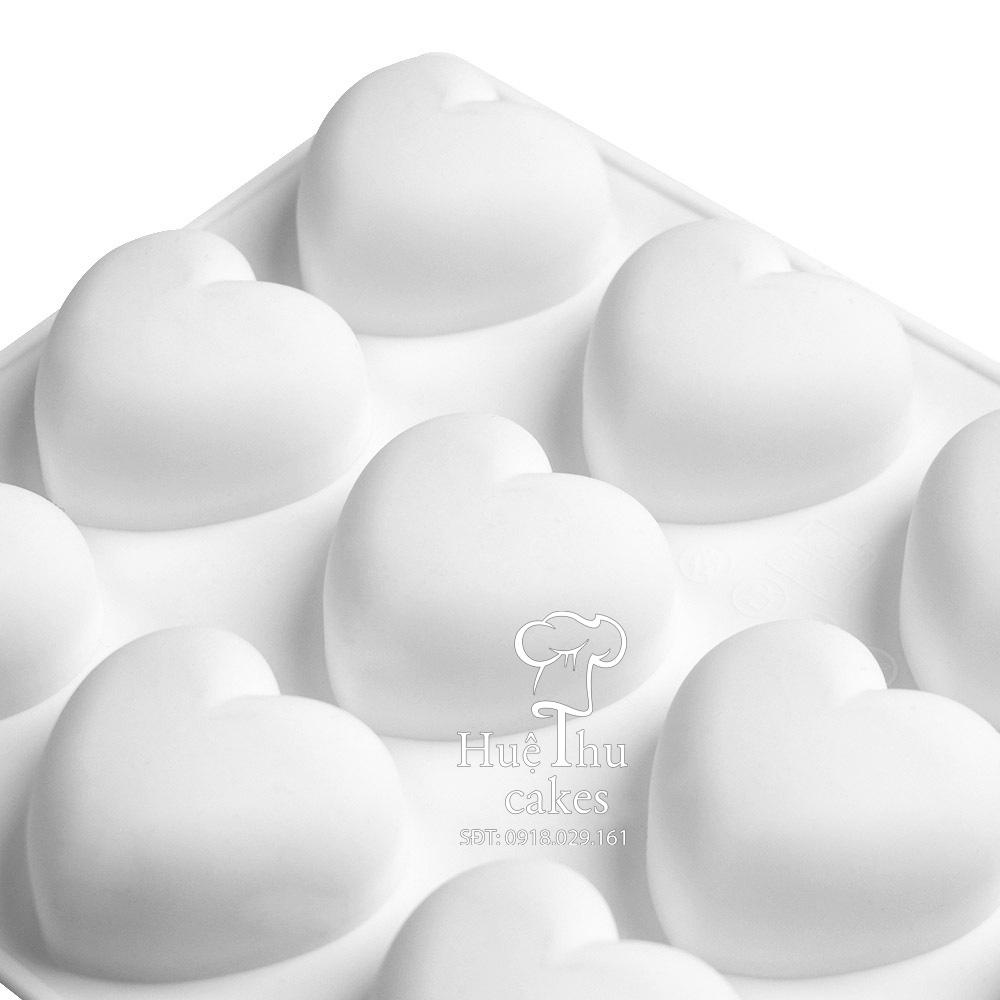 Khuôn silicon Trái Tim (4.5cm / vỉ 15 trái) làm bánh rau câu 3D, 4D