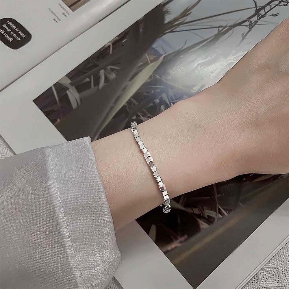 Vòng Tay Chuỗi Hạt Vuông VANES1 Thời Trang|Vòng Tay Hình Học Nhiều Màu Sắc Cá Tính