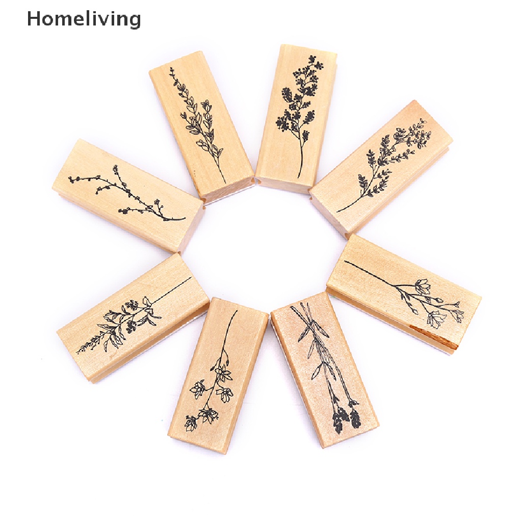 Con Dấu Gỗ In Hình Cây Cối Phong Cách Vintage Trang Trí Sổ Tay DIY