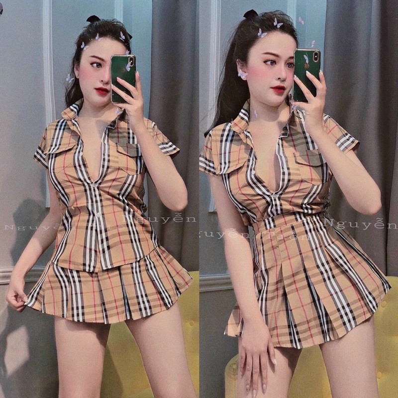 Áo sơ mi caro - áo sơ mi bbr có túi