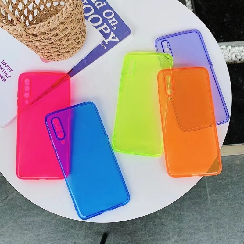Ốp điện thoại TPU mềm màu dạ quang cho Iphone 12 11 Pro Max 7 8 Plus Xr X Xs Max
