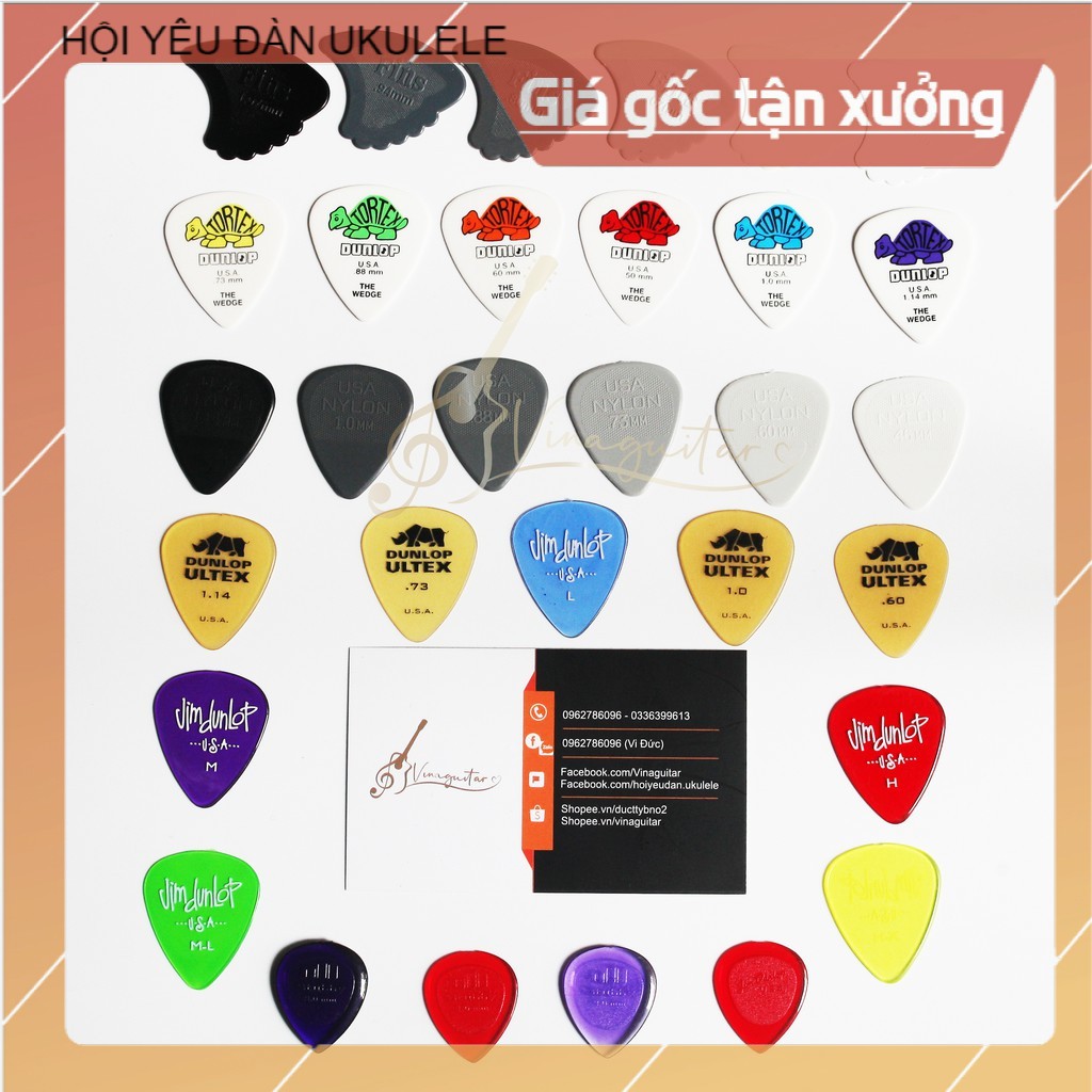 Pick Gảy Guitar Dunlop- Fender Chính Hãng - Phím Gảy Loại Tốt