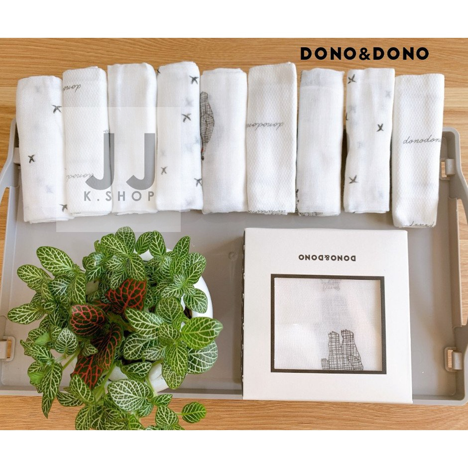 Khăn Sữa Hàn Quốc DONODONO Cho Bé Set 10 Khăn / Set 5 Khăn