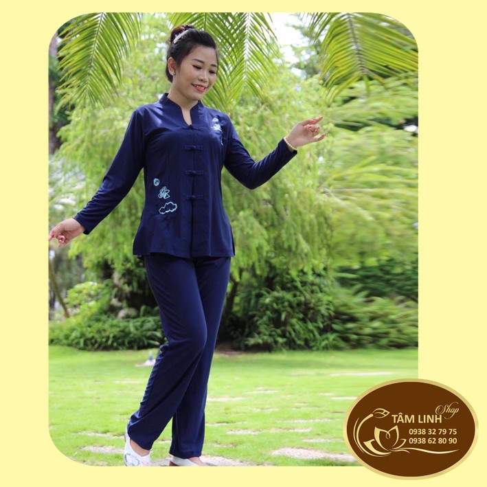 Đồ Lam Đi Chùa_Mẫu Bà Lai Nút Thắt