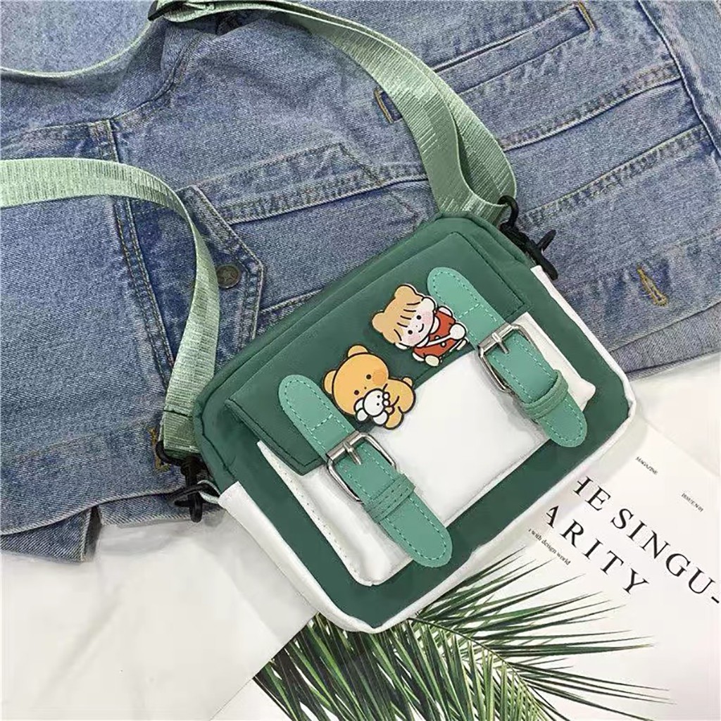 Túi tote vải canvas nữ đẹp đeo chéo đi học nhỏ gọn cute dễ thương giá rẻ TV08