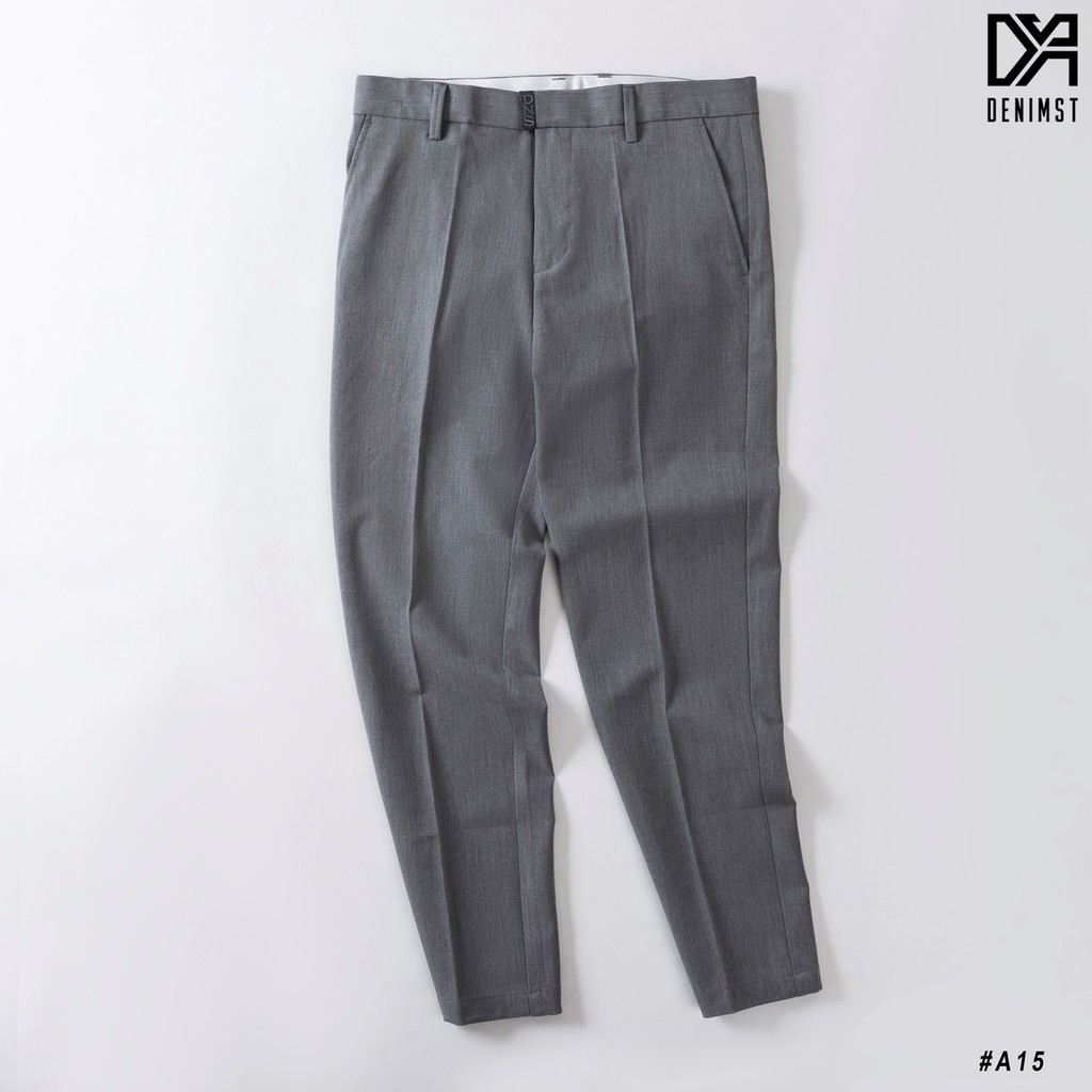 Quần âu nam cạp DENIMST vải cotton mix thun co dãn mềm mại, form baggy A15