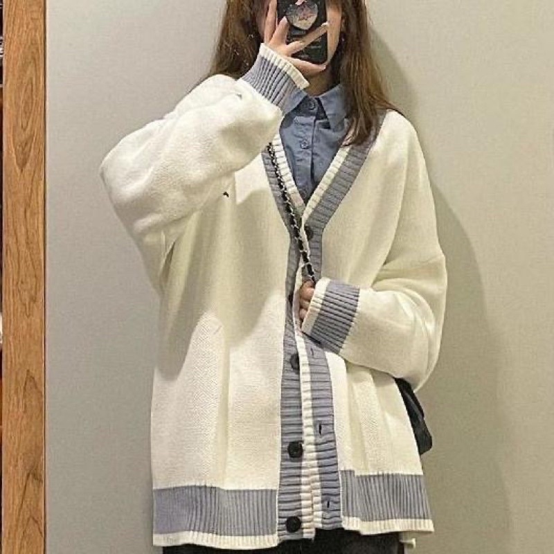 Áo len cardigan hoa dễ thương 🌸
