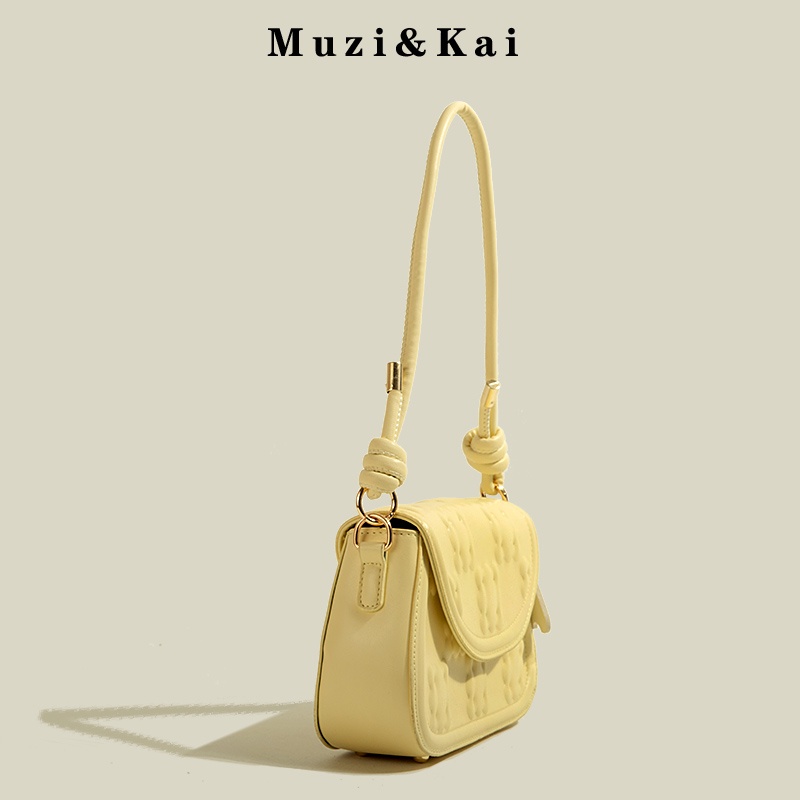 🌸Hàng Order🌸 Túi Xách Muzi&kai Chính Hãng Da Vân Nổi Móc Trang Trí Dây Đeo Kèm Quai Sách Sang Chảnh Nữ Tính 🌸 Quảng Châu