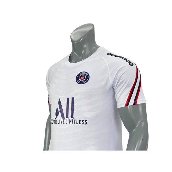Quần áo đá banh PSG Traning màu trắng 21-22 CÓ IN tên số