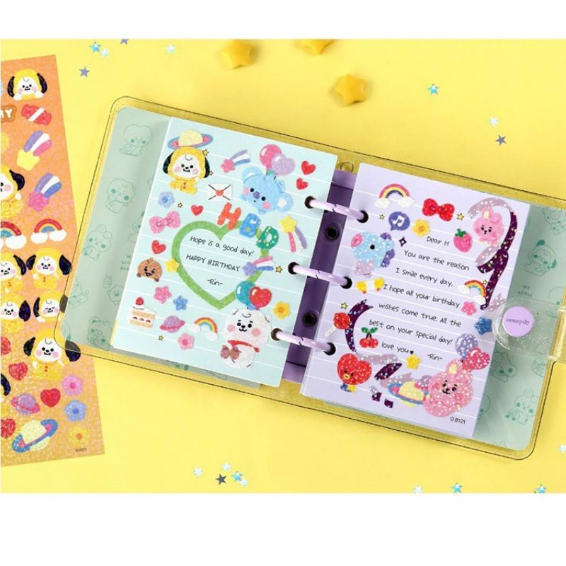 Stickers dán bling bling BT21 baby