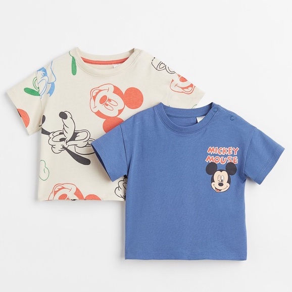 Set 2 áo mickey bé trai H&M mẫu mới