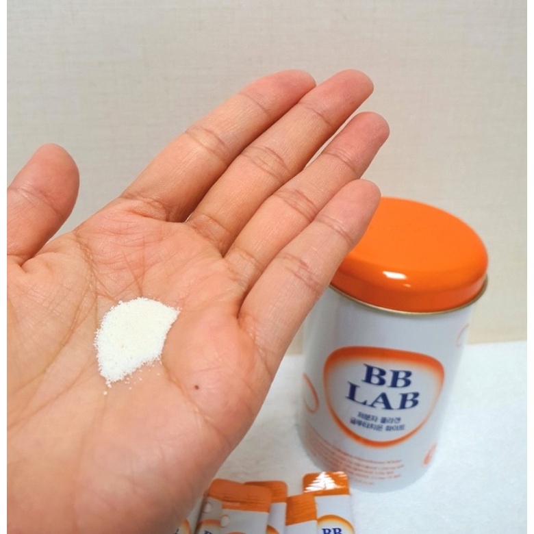 Bột truyền trắng  BB LAB Low Molecular Collagen Glutathione White hộp 30 gói